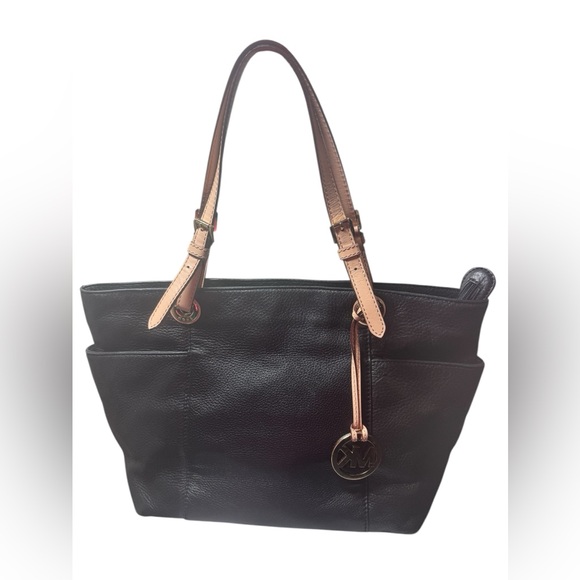 Michael Kors Black Leather Tote Bag - Picture 9 of 13